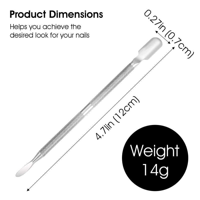 APLZGMG 5 Pcs Dual-Sided Cuticle Pusher Set, Professional Stainless Steel Nail Care Tools for Manicure & Pedicure, Cuticle Pusher Tool for Salon & Home Manicure, Professional Cuticles Pushers - Image 3